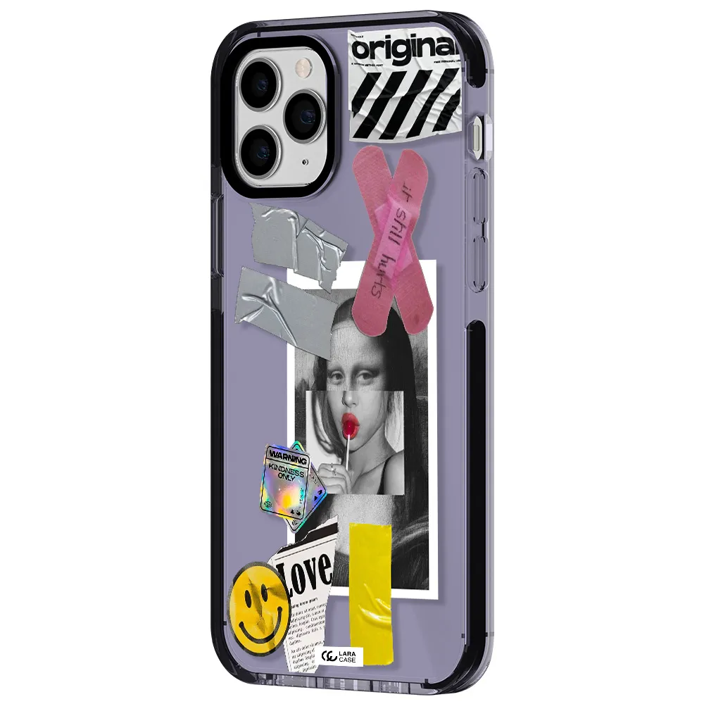 Mona Lisa Street Style Apple iPhone 11 pro impact Lilac Case