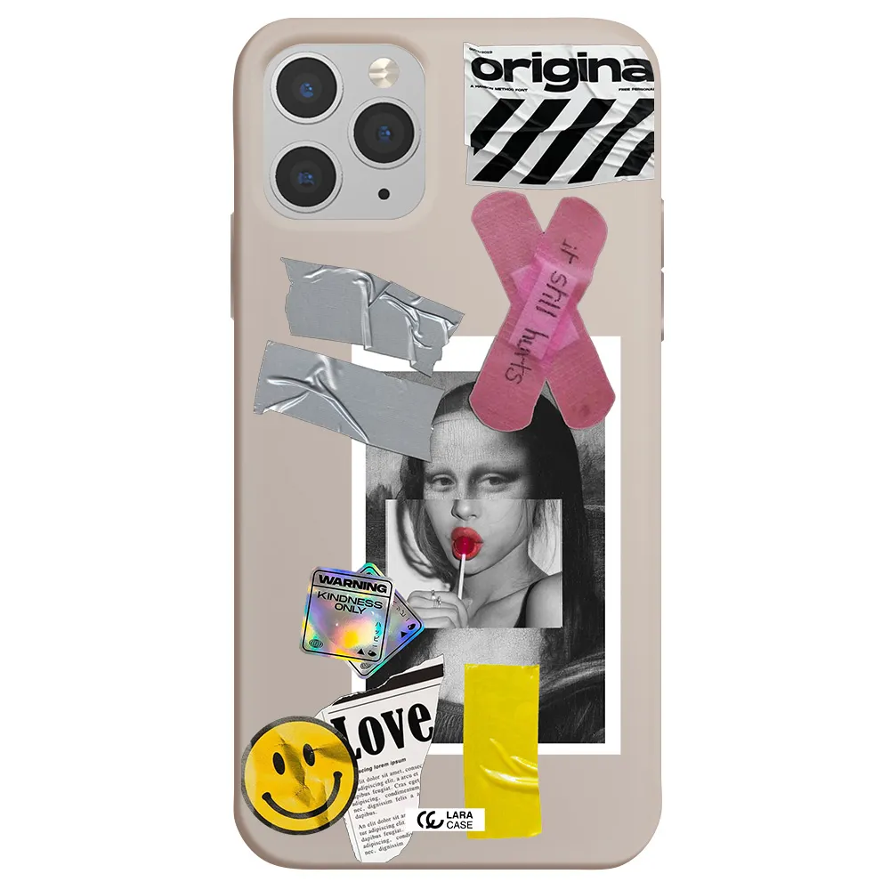 Mona Lisa Street Style Apple iPhone 11 pro max Silicone Stone Case