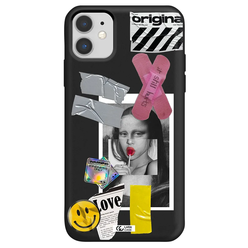 Mona Lisa Street Style Apple iPhone 11 Silicone black Case