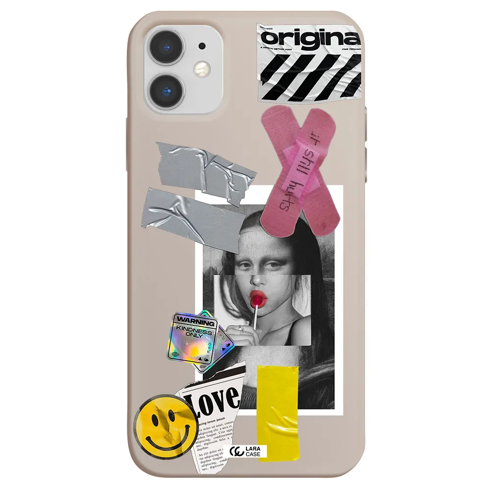 Mona Lisa Street Style Apple iPhone 11 Silicone Stone Case