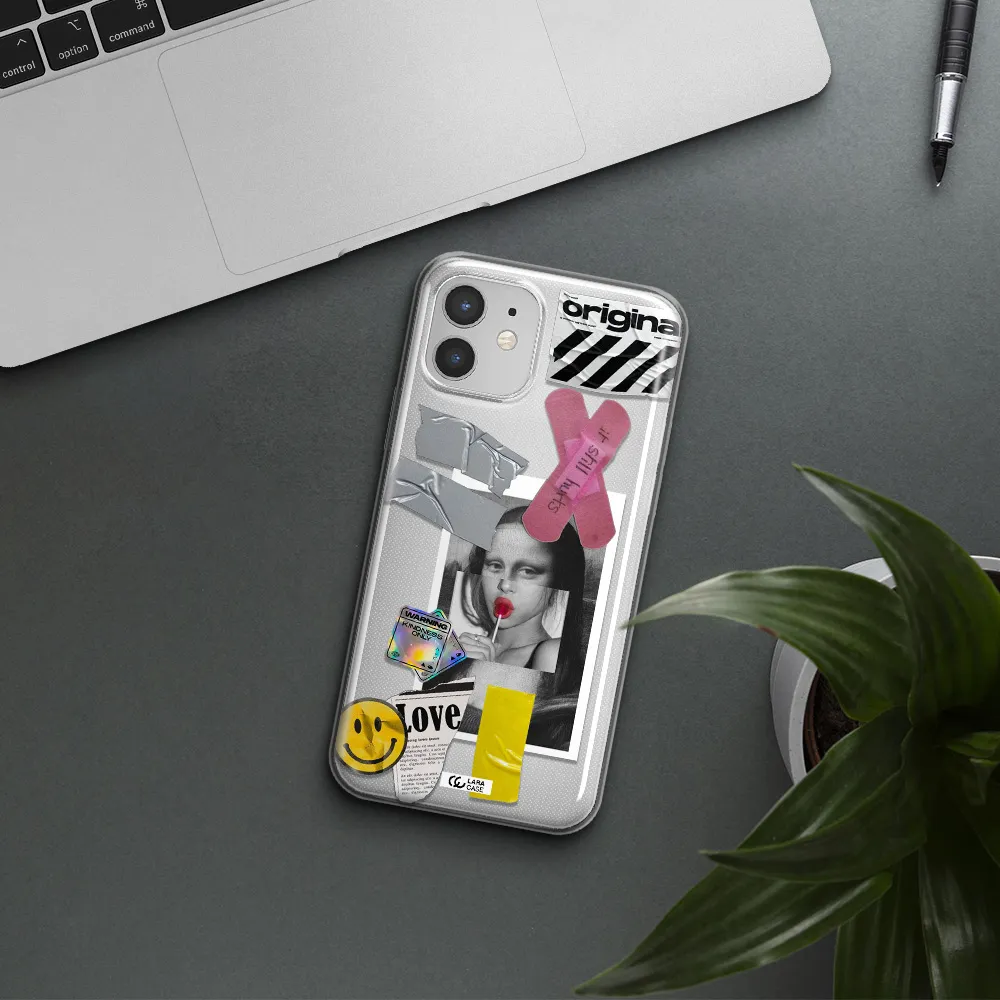 Mona Lisa Street Style Apple iPhone 12 Clear TPU Case