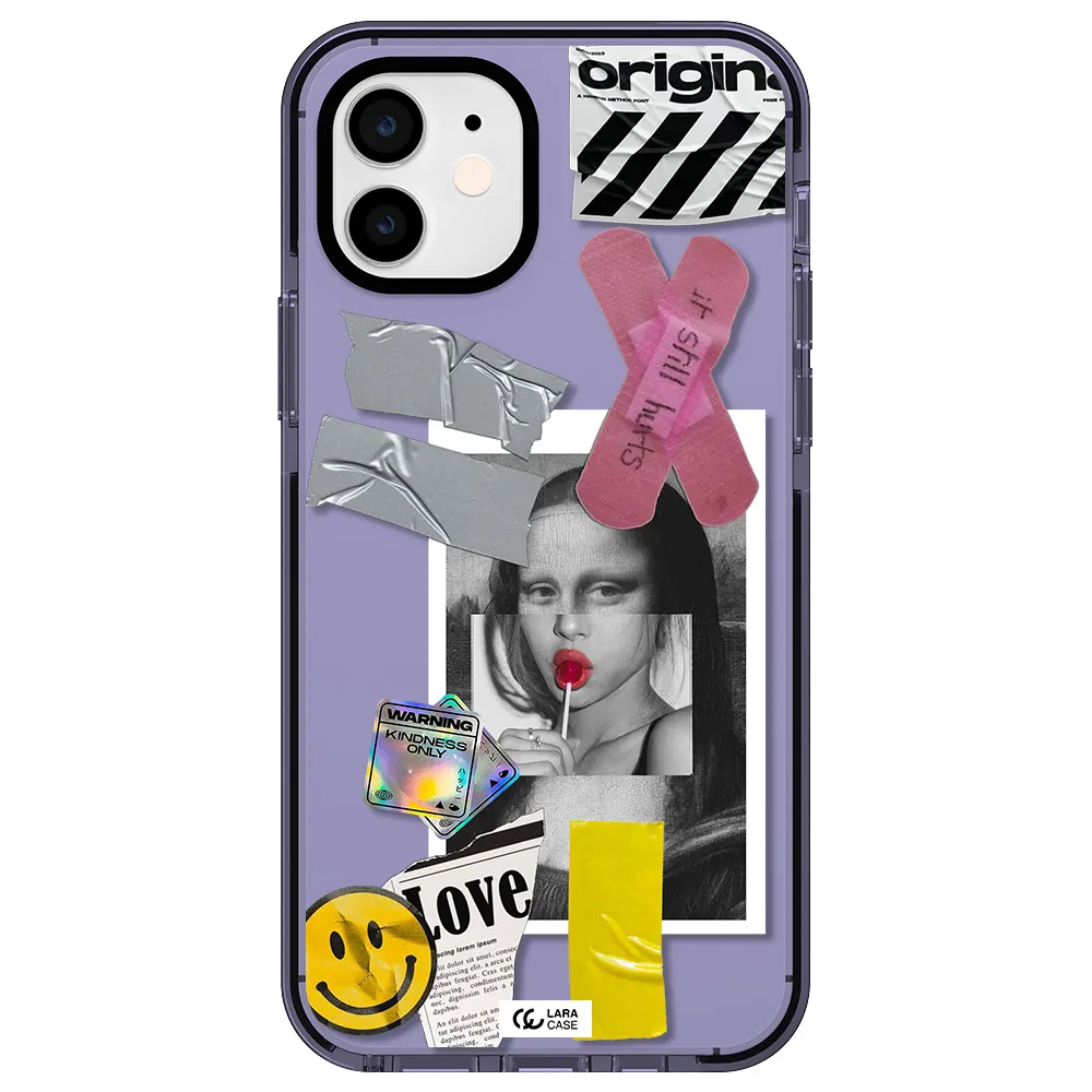 Mona Lisa Street Style Apple iPhone 12 impact Lilac Case