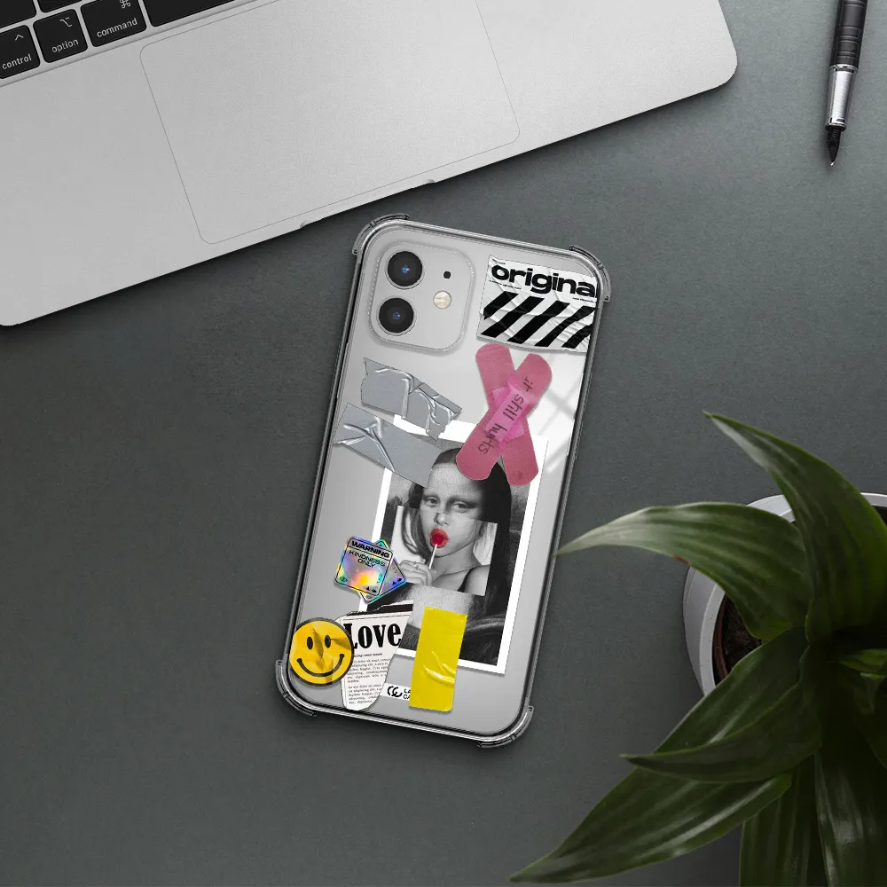 Mona Lisa Street Style Apple iPhone 12 mini Clear PC Case