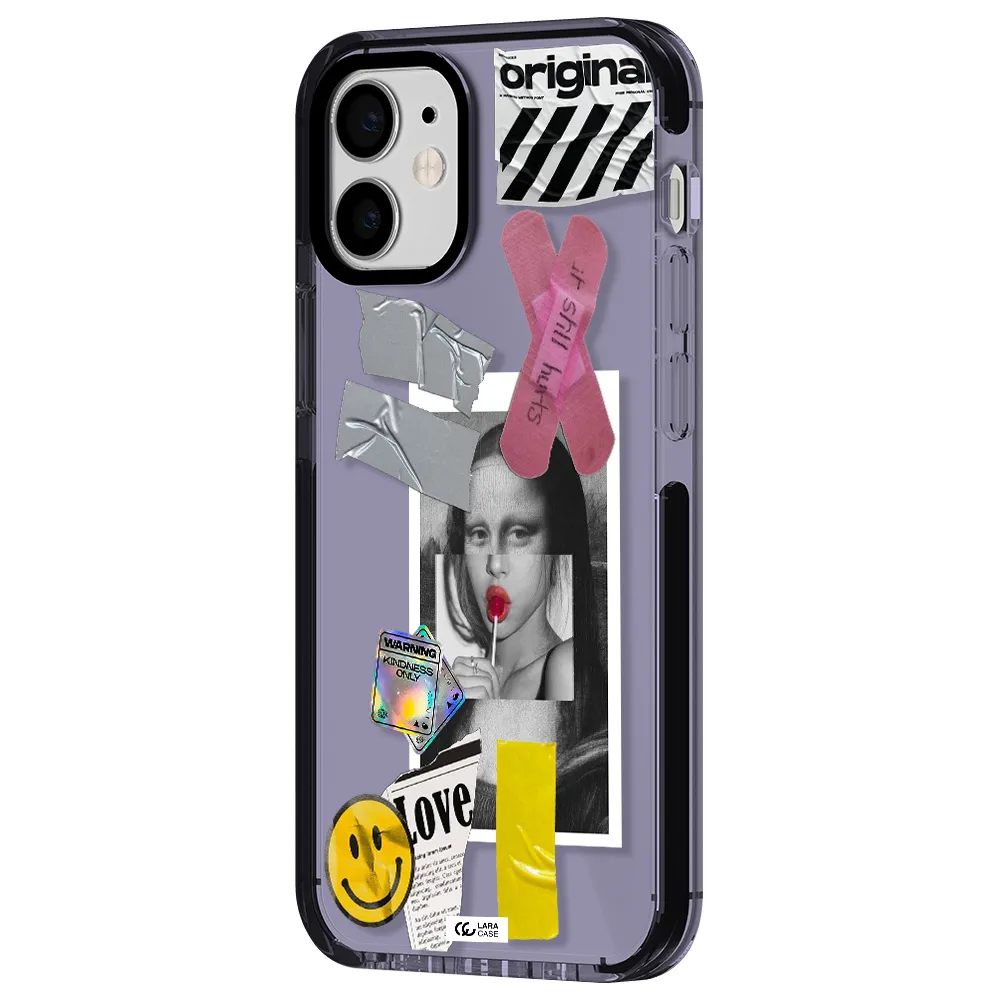 Mona Lisa Street Style Apple iPhone 12 mini impact Lilac Case