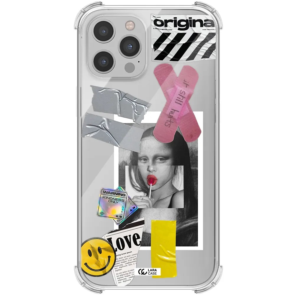 Mona Lisa Street Style Apple iPhone 12 pro max Clear PC Case