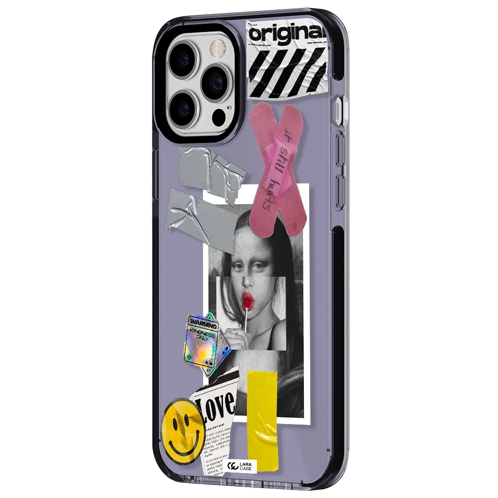 Mona Lisa Street Style Apple iPhone 12 pro max impact Lilac Case