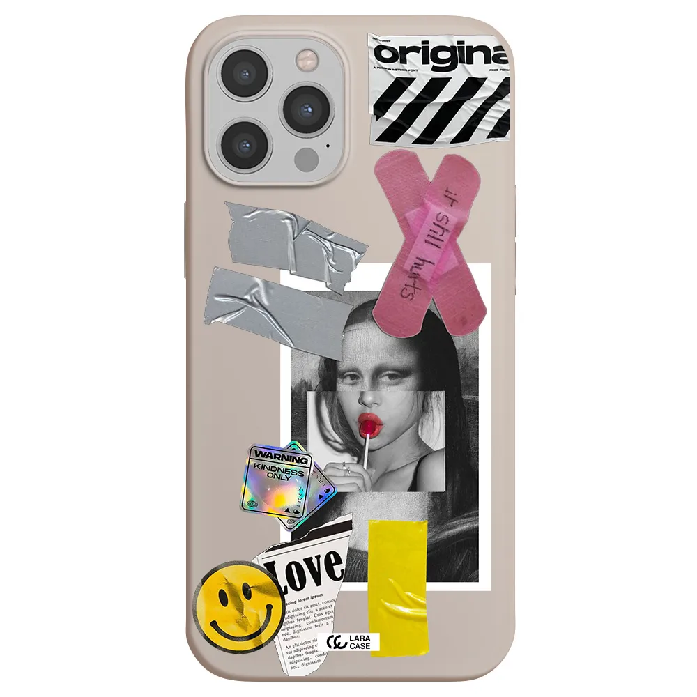 Mona Lisa Street Style Apple iPhone 12 pro max Silicone Stone Case
