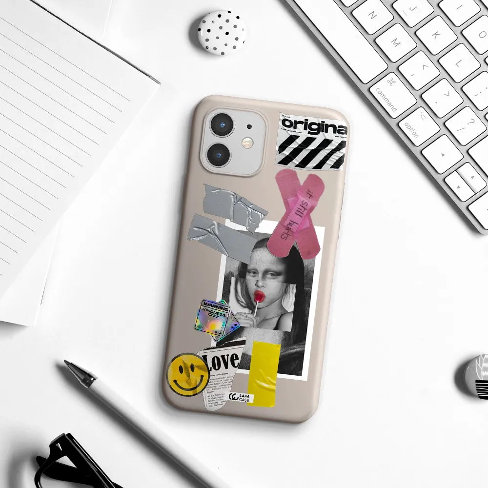 Mona Lisa Street Style Apple iPhone 12 Silicone Stone Case