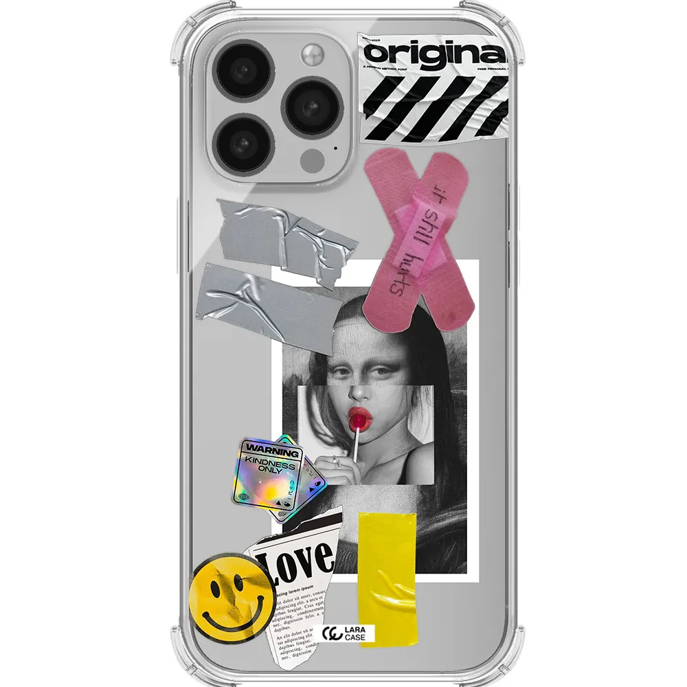 Mona Lisa Street Style Apple iPhone 13 Pro Clear PC Case