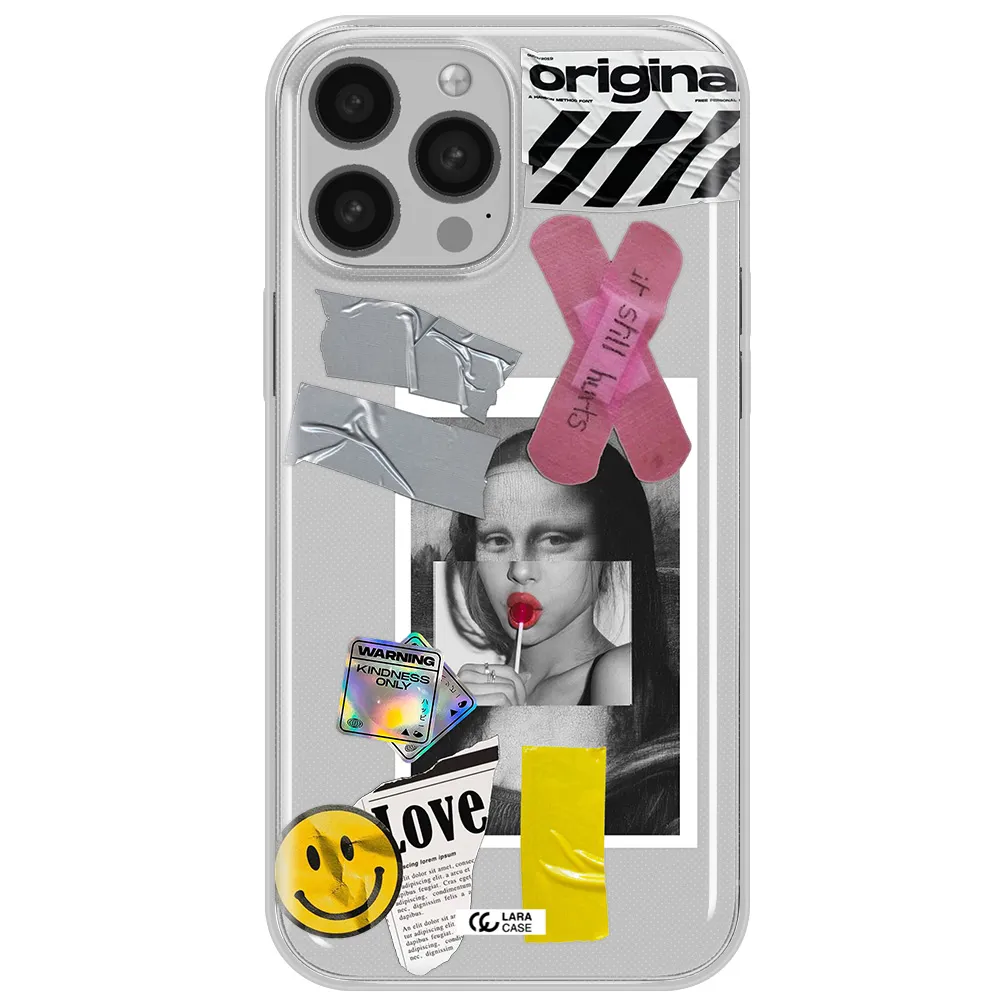 Mona Lisa Street Style Apple iPhone 13 Pro Clear TPU Case