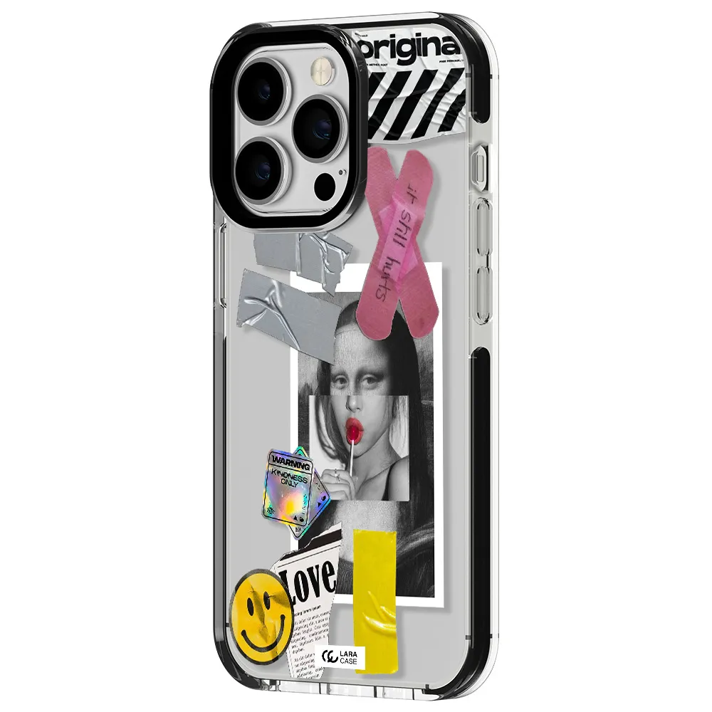 Mona Lisa Street Style Apple iPhone 13 Pro impact black border Case