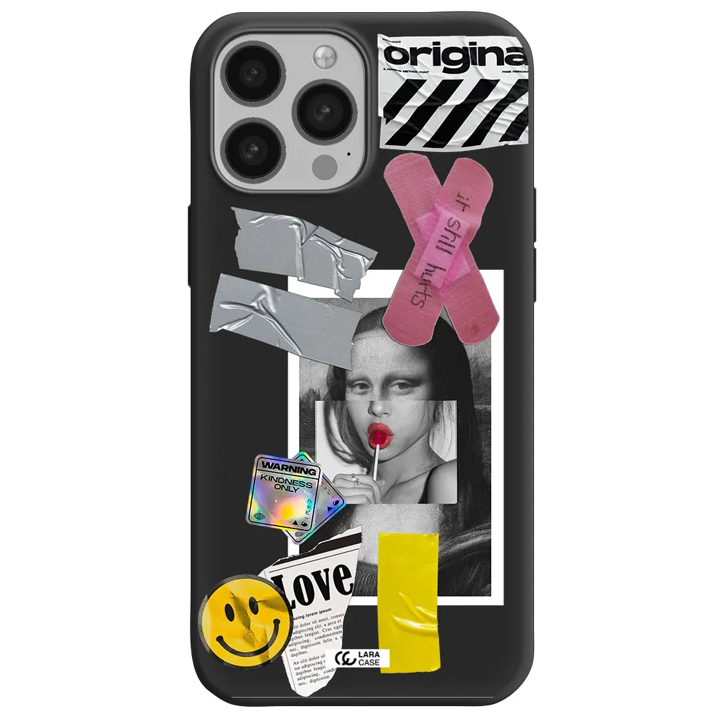 Mona Lisa Street Style Apple iPhone 13 Pro Max Silicone black Case
