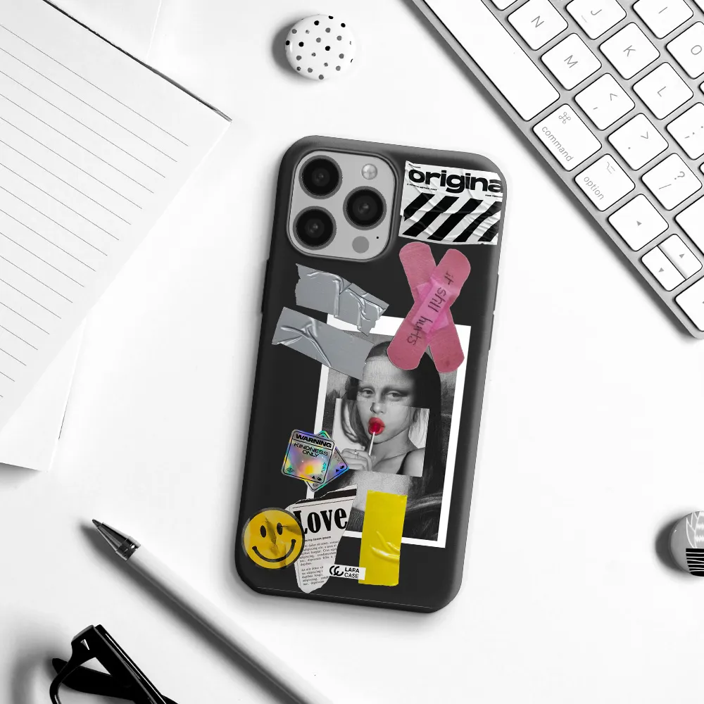 Mona Lisa Street Style Apple iPhone 13 Pro Max Silicone black Case