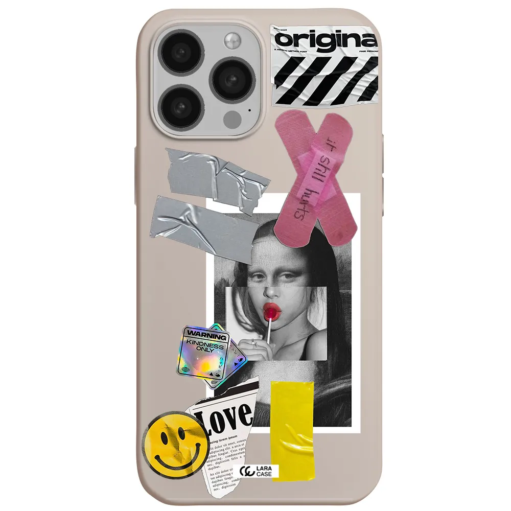 Mona Lisa Street Style Apple iPhone 13 Pro Max Silicone Stone Case
