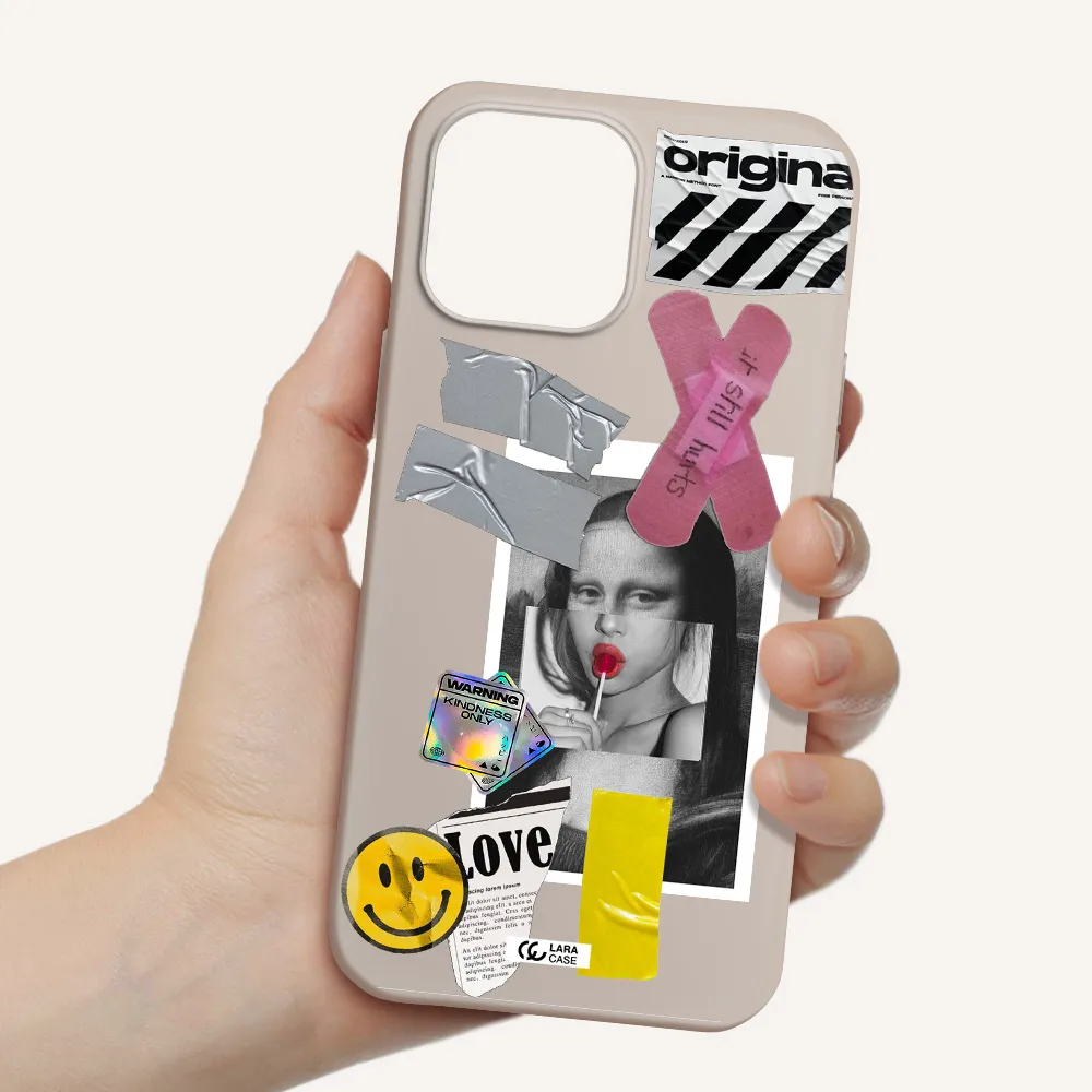 Mona Lisa Street Style Apple iPhone 13 Pro Max Silicone Stone Case