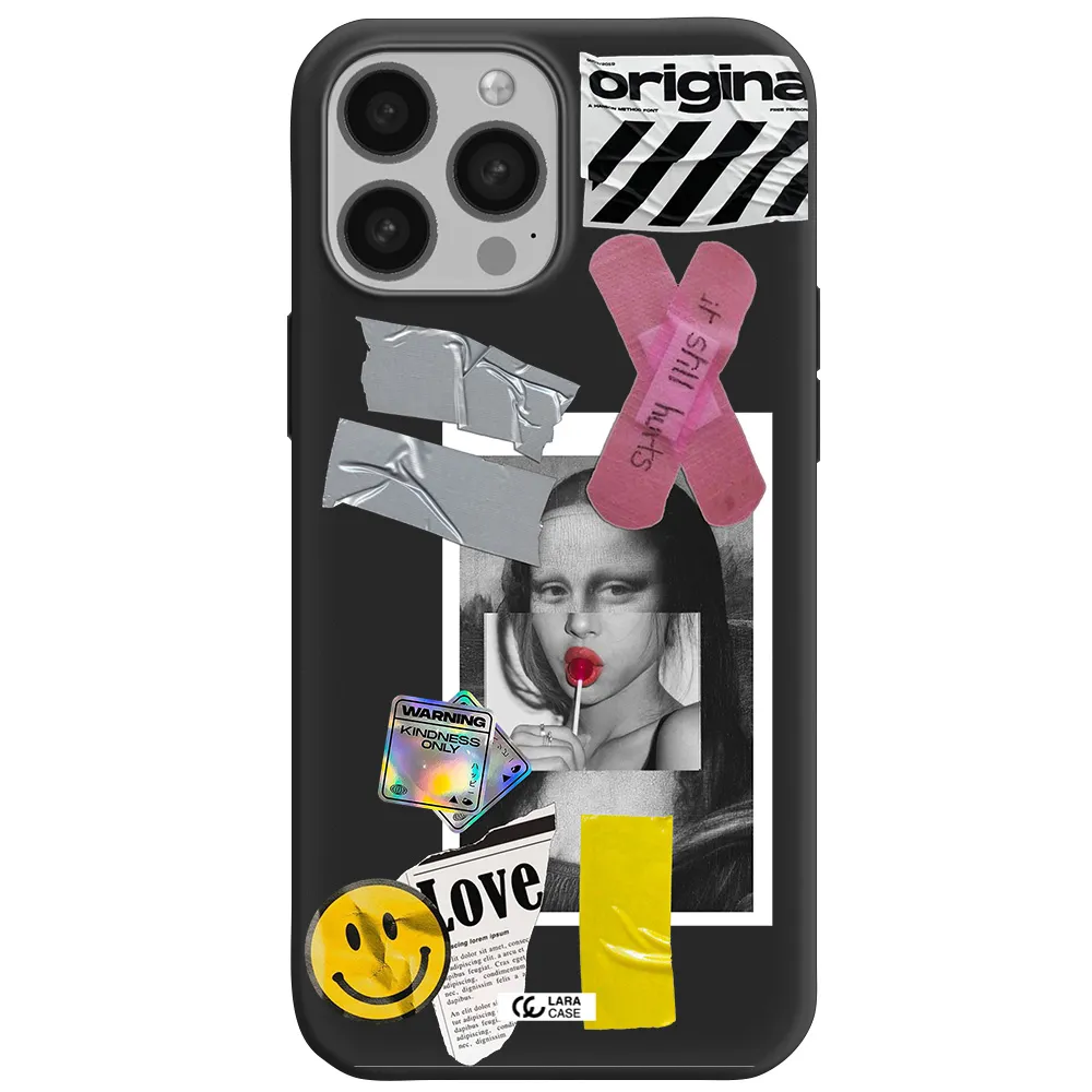Mona Lisa Street Style Apple iPhone 13 Pro Silicone black Case