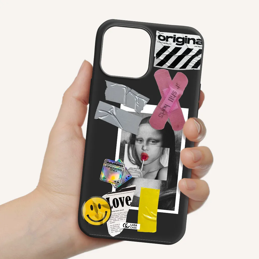 Mona Lisa Street Style Apple iPhone 13 Pro Silicone black Case
