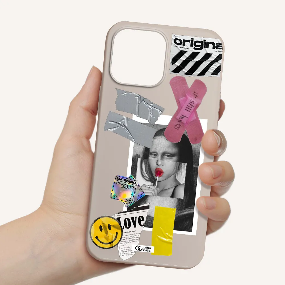 Mona Lisa Street Style Apple iPhone 13 Pro Silicone Stone Case