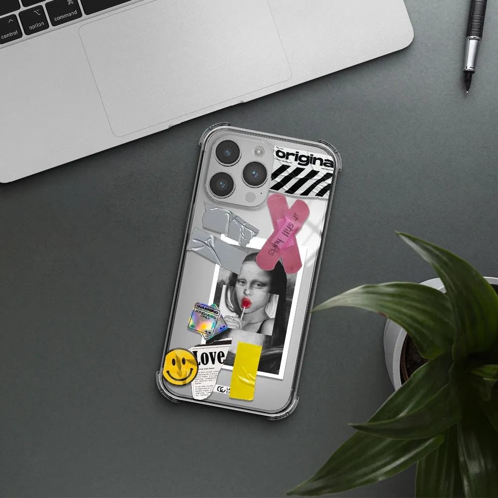 Mona Lisa Street Style Apple iPhone 14 pro max Clear PC Case