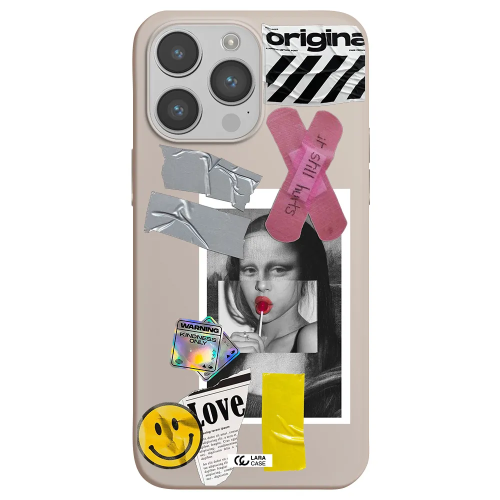 Mona Lisa Street Style Apple iPhone 14 pro max Silicone Stone Case