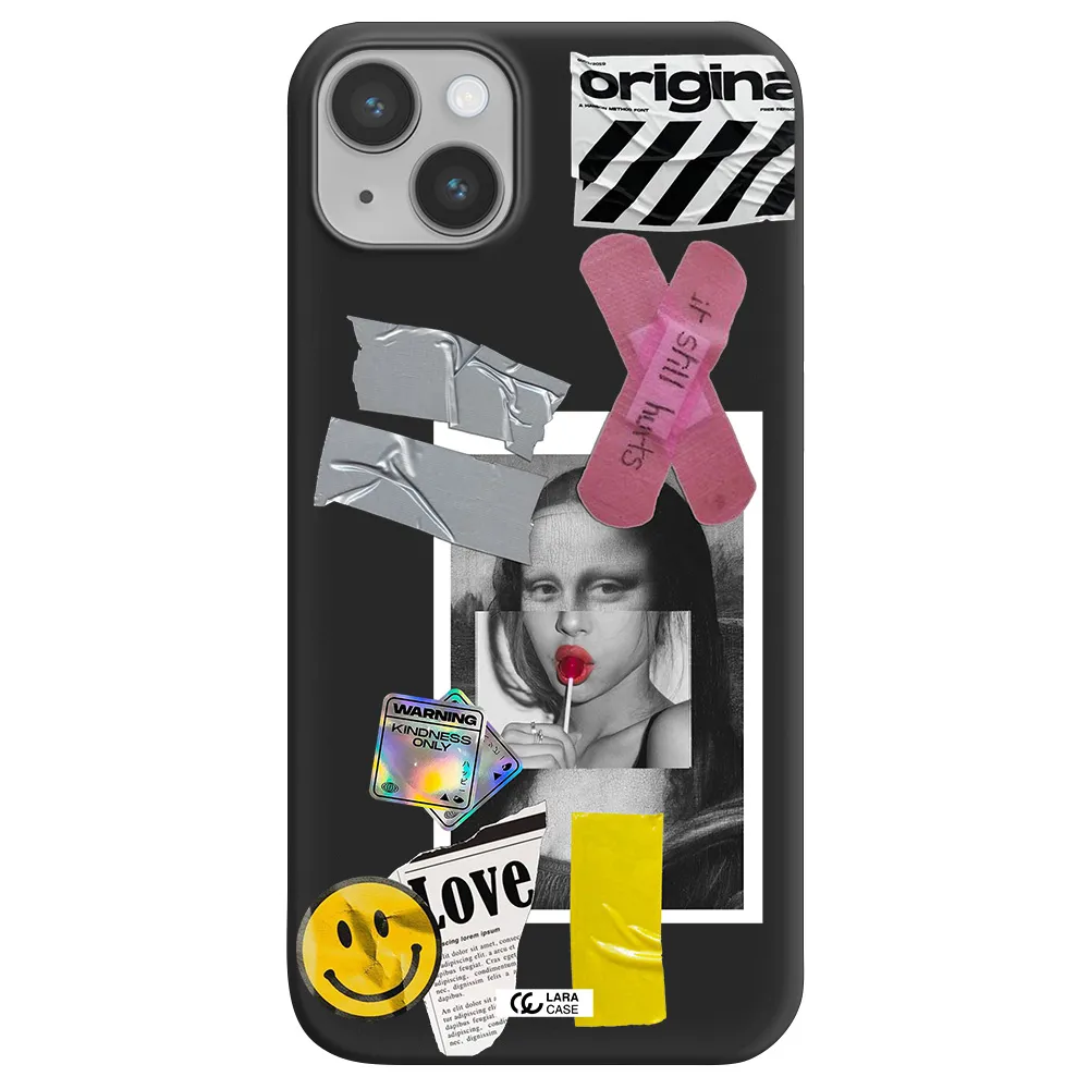 Mona Lisa Street Style Apple iPhone 14 Silicone black Case