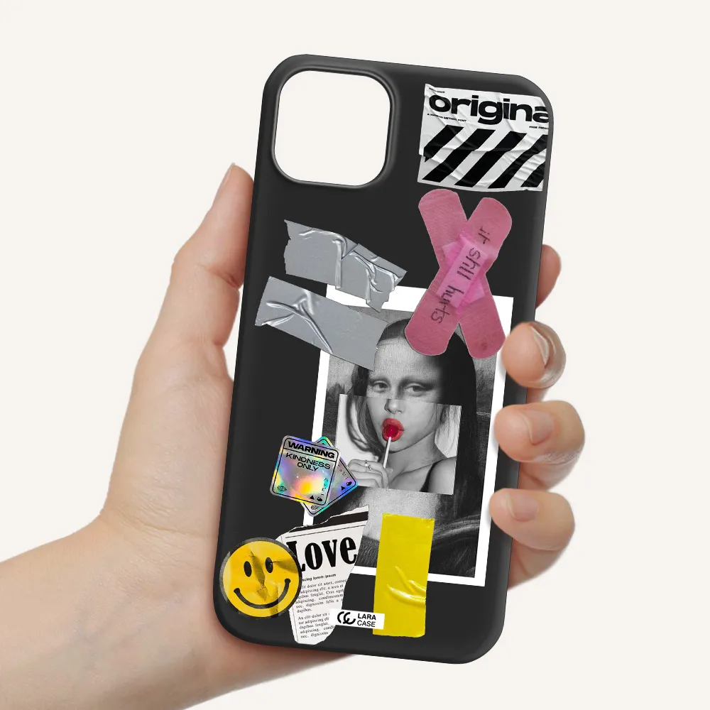 Mona Lisa Street Style Apple iPhone 14 Silicone black Case