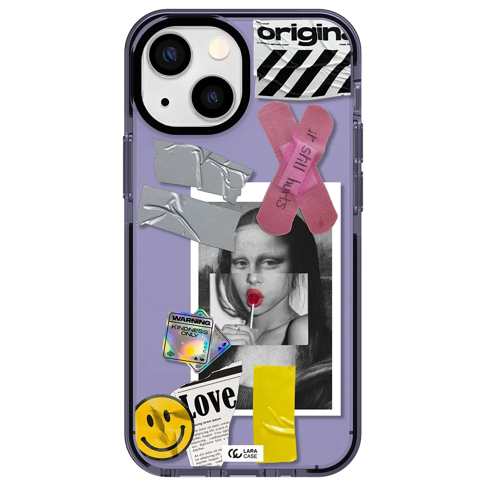 Mona Lisa Street Style Apple iPhone 15 impact Lilac Case