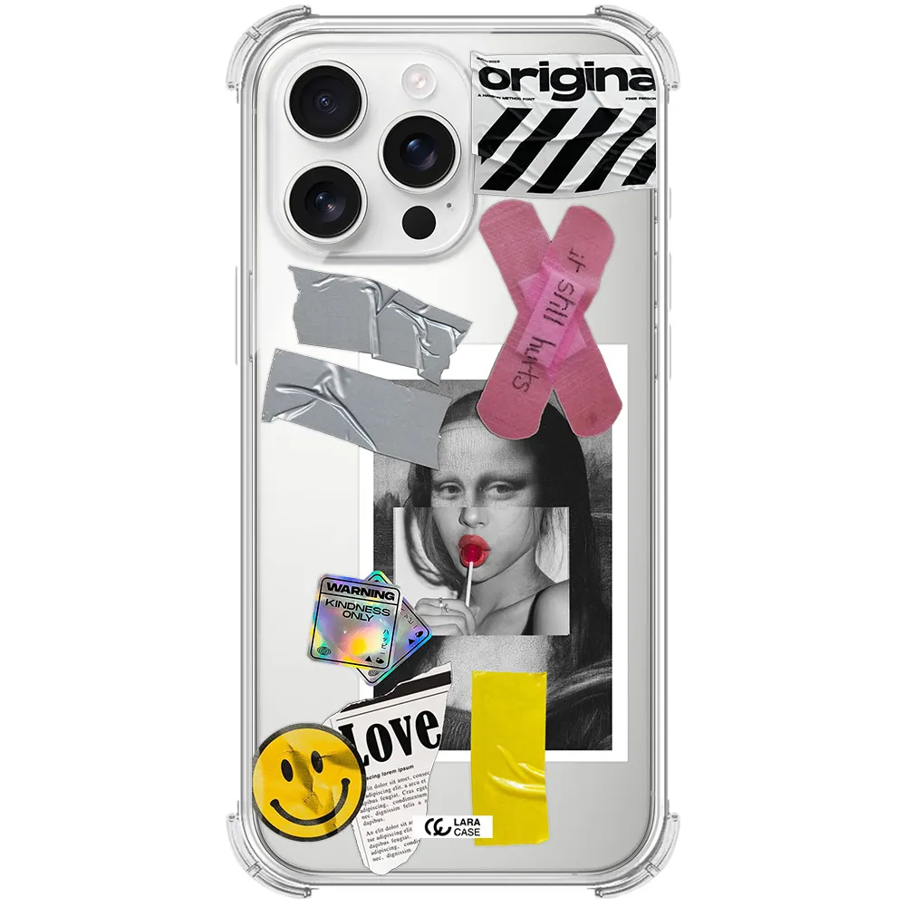 Mona Lisa Street Style Apple Iphone 16 Pro Max Clear Pc Case