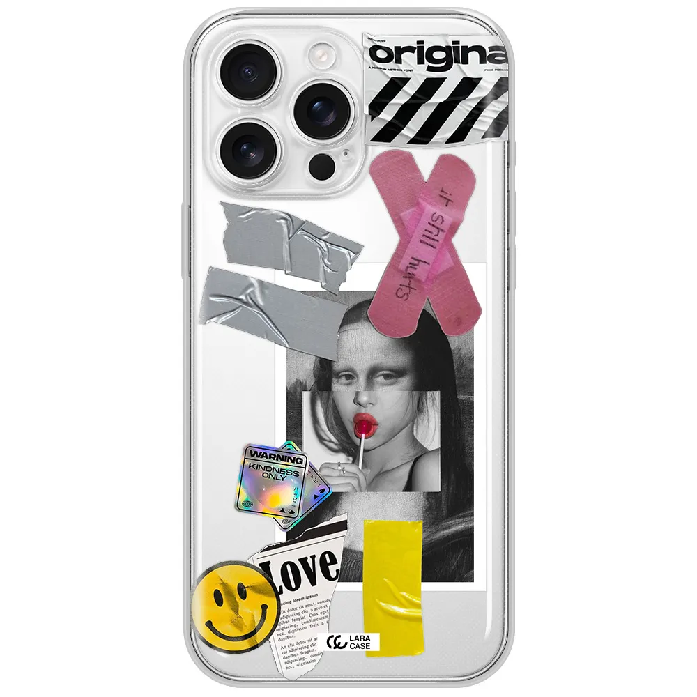 Mona Lisa Street Style Apple Iphone 16 Pro Max Clear Tpu Case