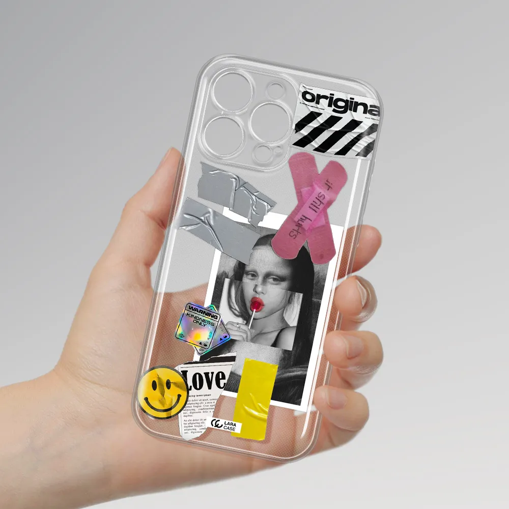 Mona Lisa Street Style Apple Iphone 16 Pro Max Clear Tpu Case