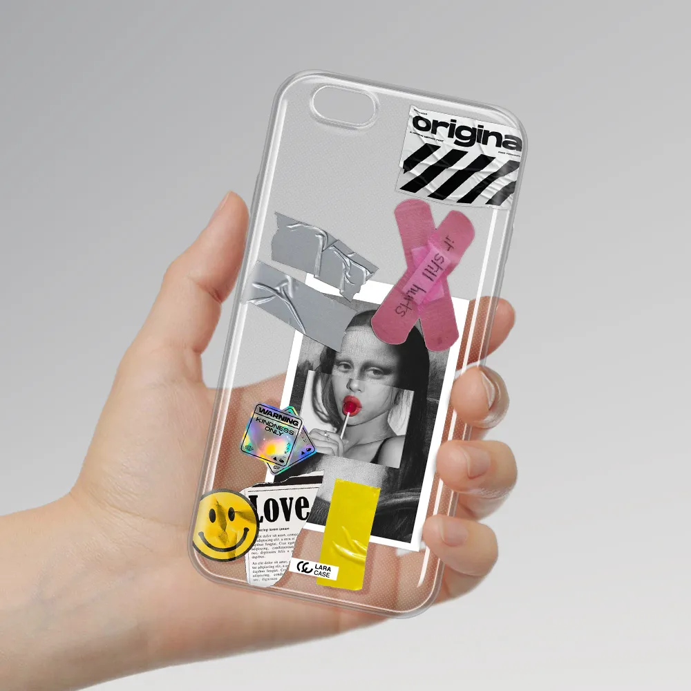 Mona Lisa Street Style Apple iPhone 6 plus Clear TPU Case