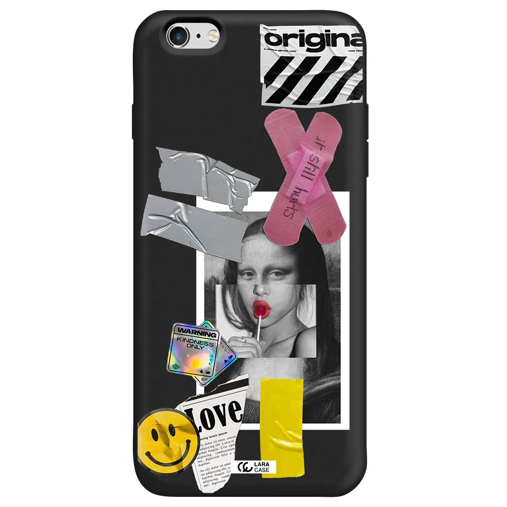 Mona Lisa Street Style Apple iPhone 6 plus Silicone black Case