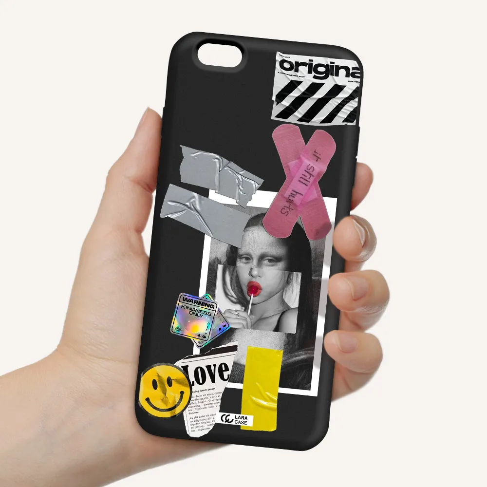 Mona Lisa Street Style Apple iPhone 6 plus Silicone black Case
