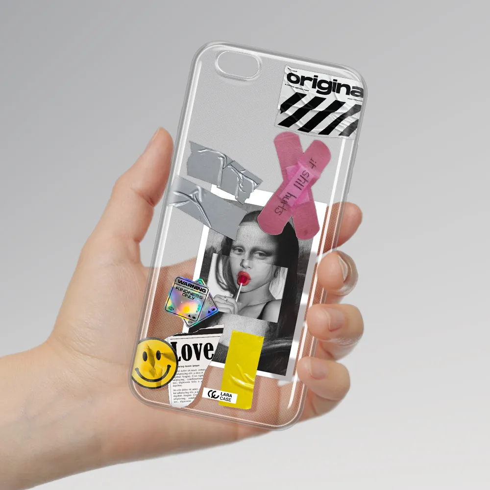 Mona Lisa Street Style Apple iPhone 6 s plus Clear TPU Case