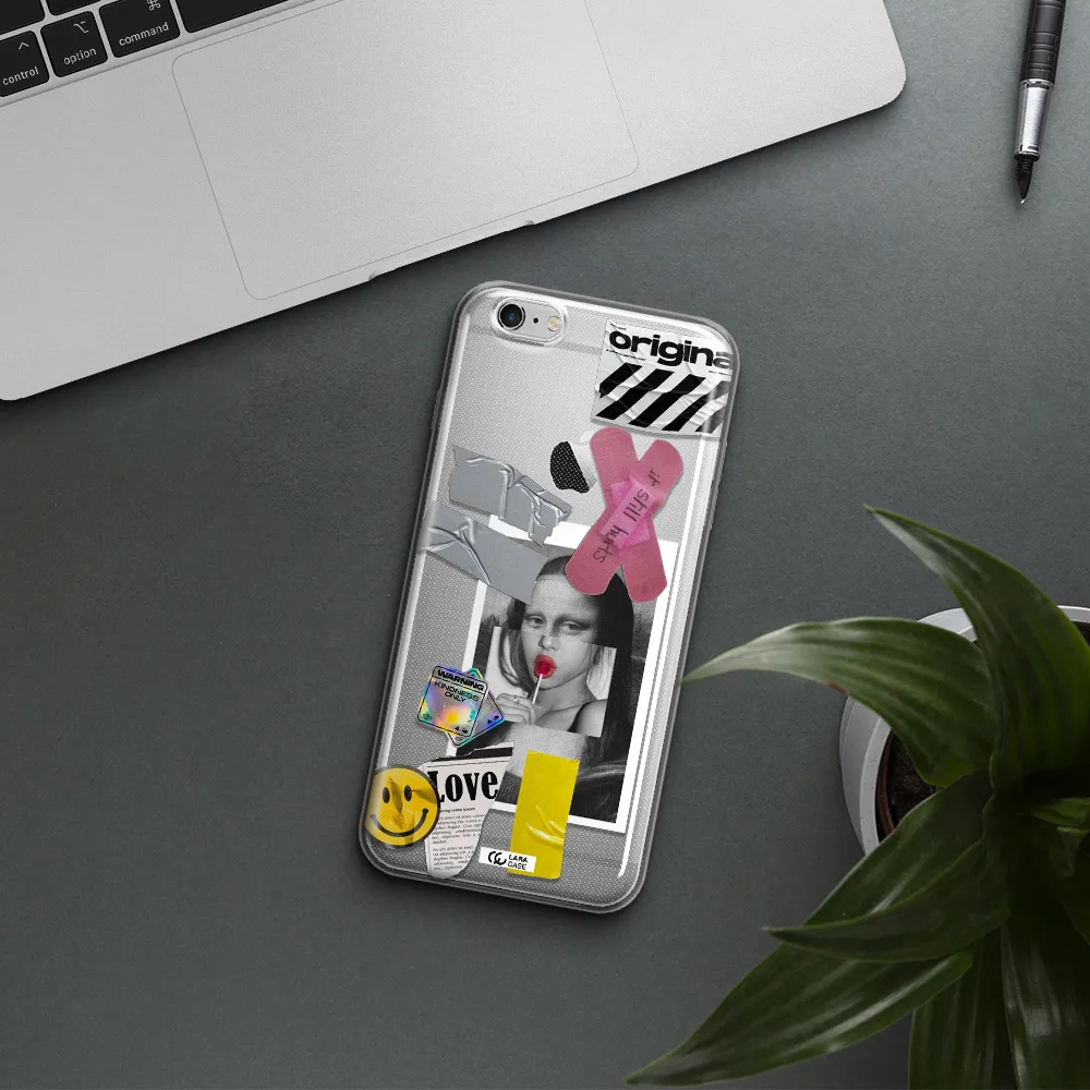 Mona Lisa Street Style Apple iPhone 6 s plus Clear TPU Case