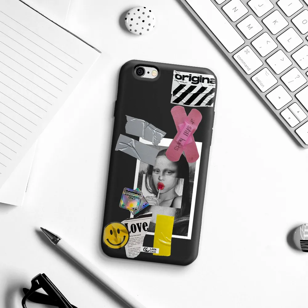 Mona Lisa Street Style Apple iPhone 6 Silicone black Case