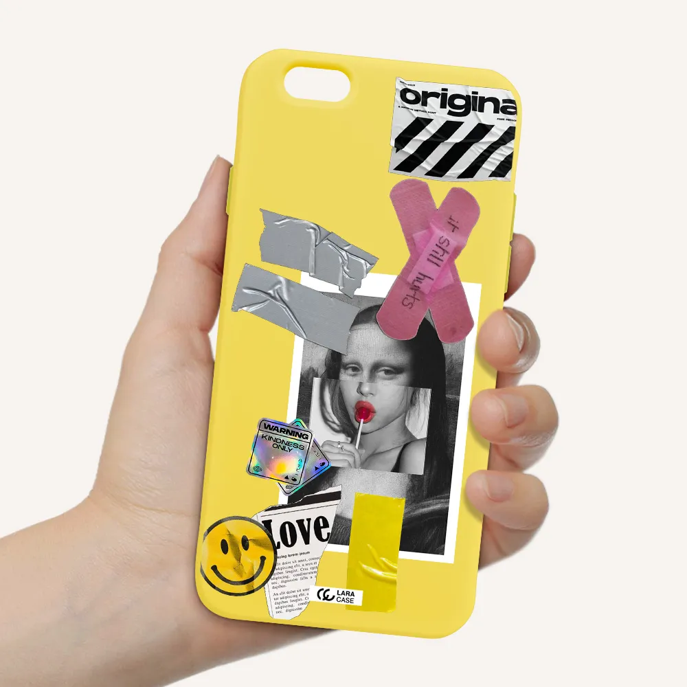 Mona Lisa Street Style Apple iPhone 6 Silicone canary yellow Case