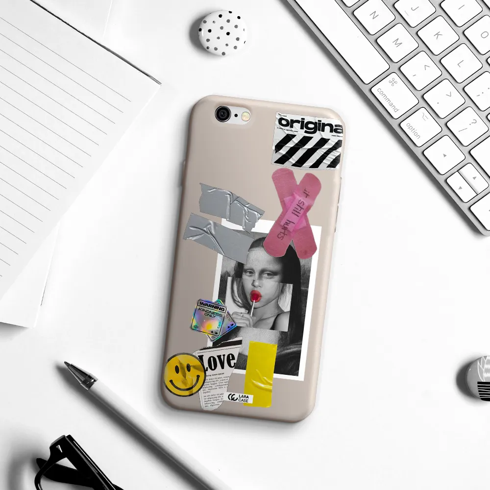 Mona Lisa Street Style Apple iPhone 6 Silicone Stone Case