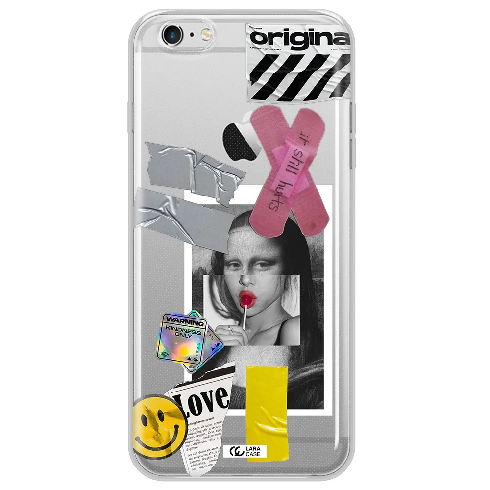 Mona Lisa Street Style Apple iPhone 6S Clear TPU Case
