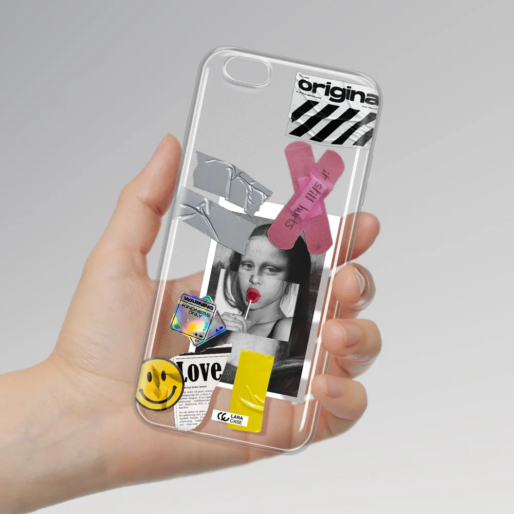 Mona Lisa Street Style Apple iPhone 6S Clear TPU Case