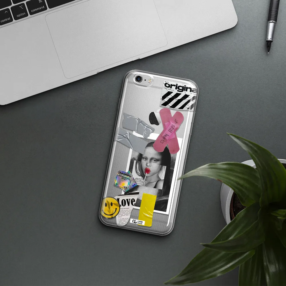 Mona Lisa Street Style Apple iPhone 6S Clear TPU Case