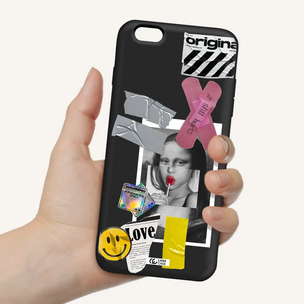 Mona Lisa Street Style Apple iPhone 6S Silicone black Case