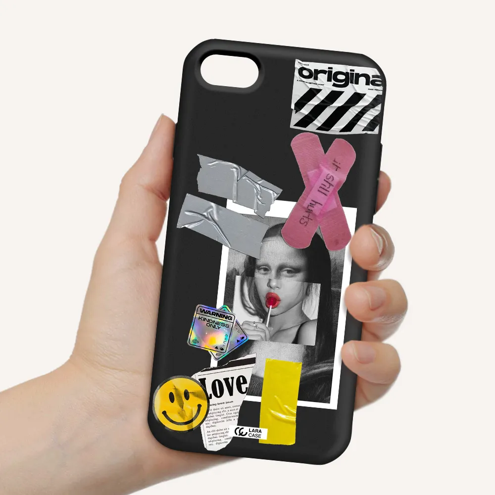 Mona Lisa Street Style Apple iPhone 8 Silicone black Case
