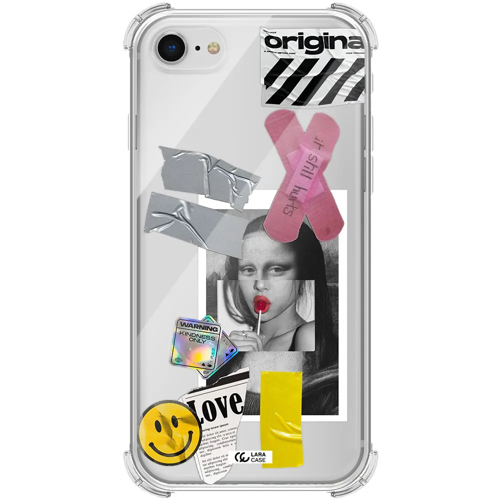 Mona Lisa Street Style Apple iPhone se 2020 Clear PC Case