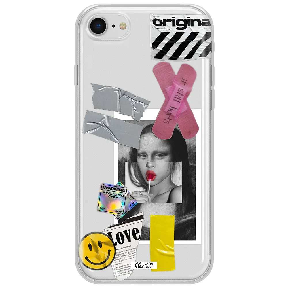 Mona Lisa Street Style Apple Iphone Se 2020 Clear Tpu Case