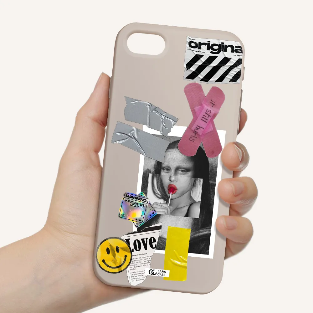 Mona Lisa Street Style Apple iPhone se 2020 Silicone Stone Case