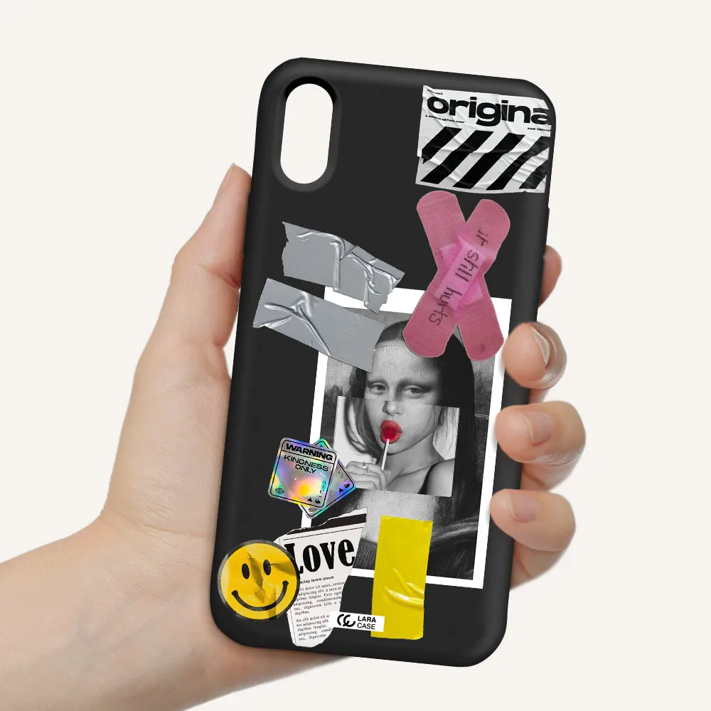 Mona Lisa Street Style Apple iPhone X Silicone black Case