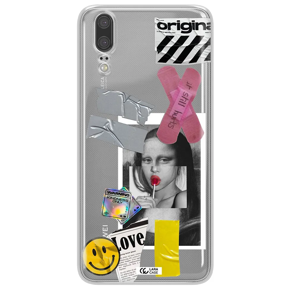 Mona Lisa Street Style Huawei P20 Clear TPU Case