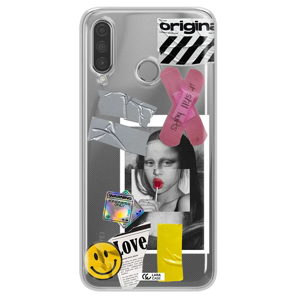 Mona Lisa Street Style Huawei P30 Lite Clear TPU Case