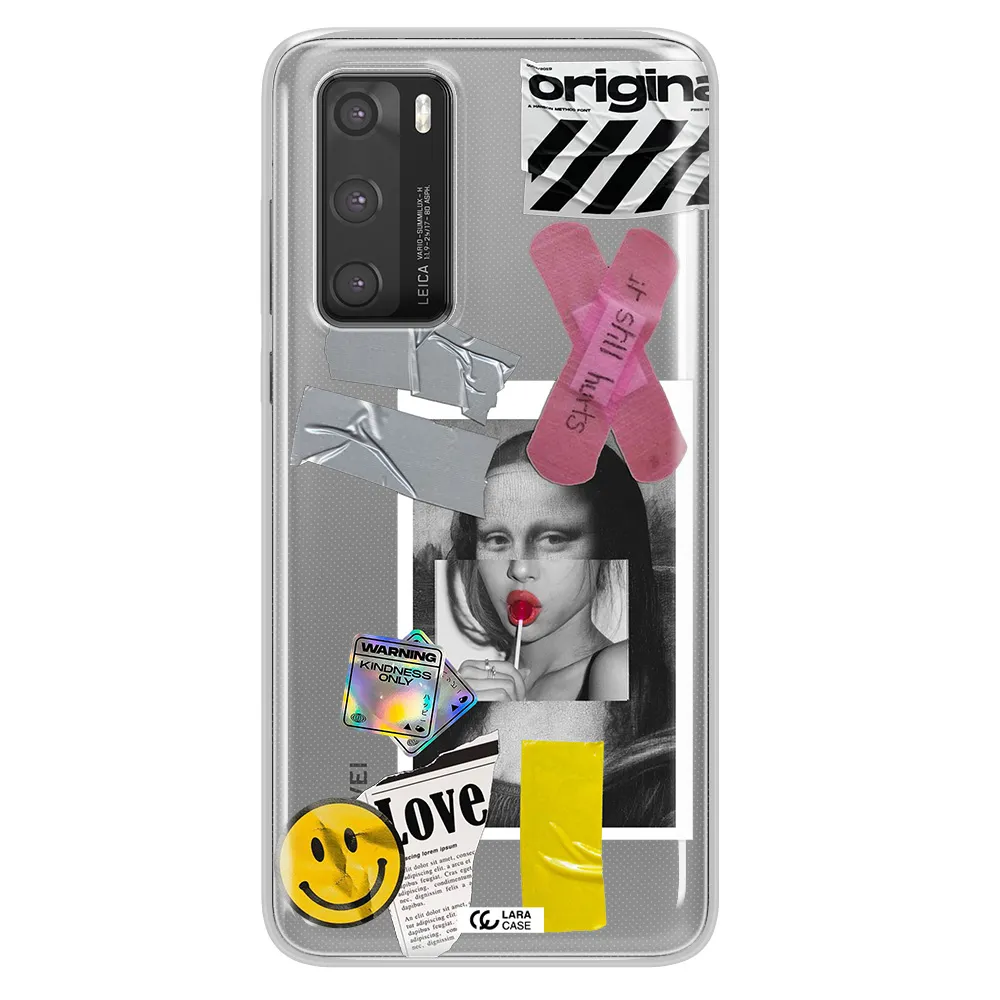 Mona Lisa Street Style Huawei P40 Clear TPU Case